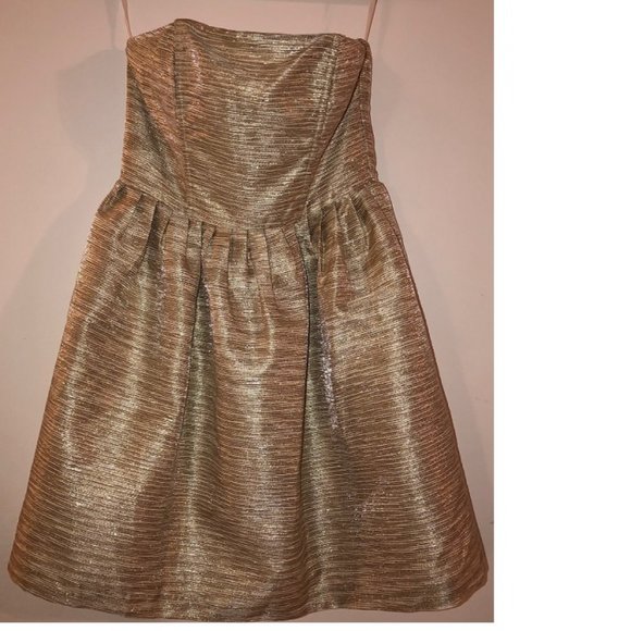 Holiday Dress Gold metallic.NWT - Picture 1 of 5